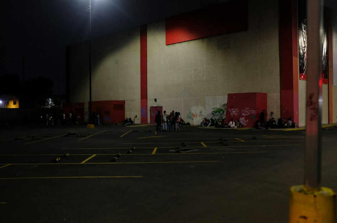 empty supermarket at night