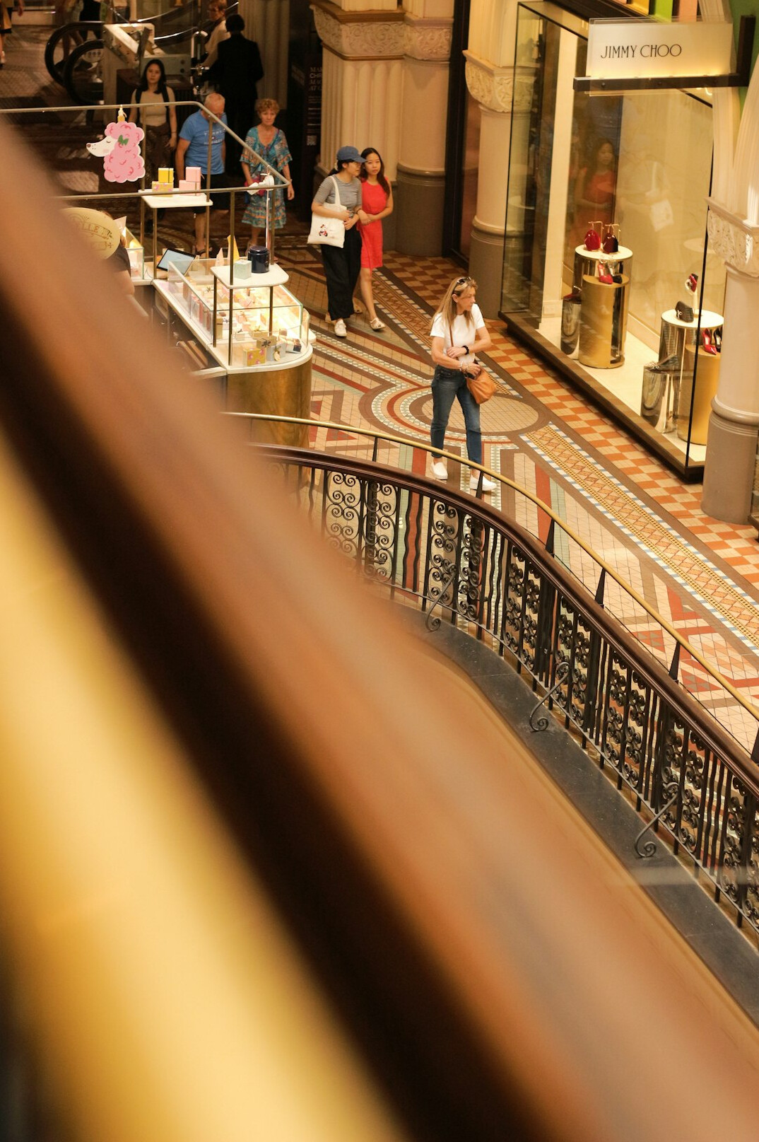 security guard patrolling mall
