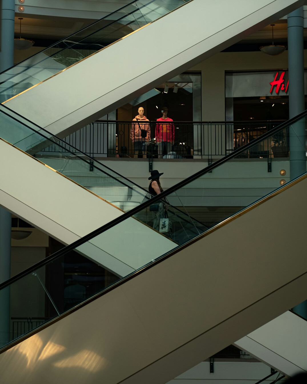 security guard patrolling mall