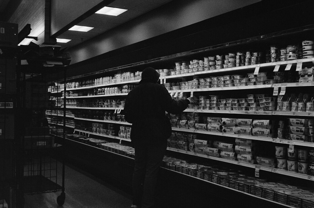 suspicious shopper in store