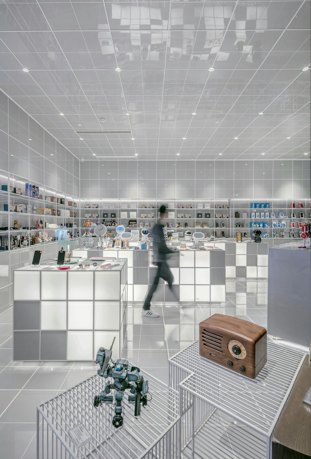 store interior with security